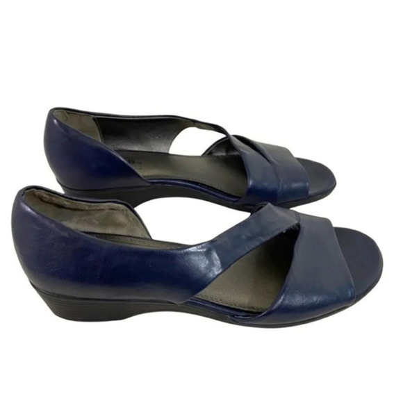 Life Stride 9W Blue open toe slip on shoes - Picture 1 of 8